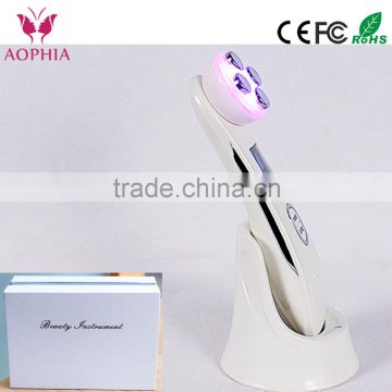 portable 3 in 1 RF/EMS and 6 colors LED light therapy beauty product