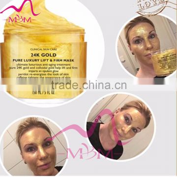 24k gold Anti-Wrinkle Antiaging collagen facial mask for beauty