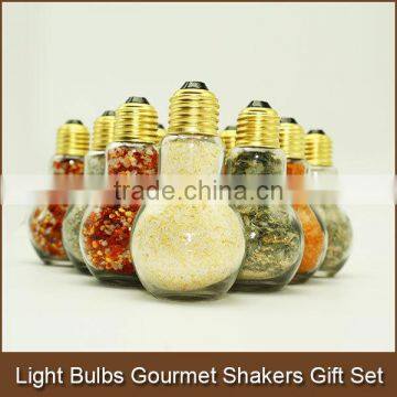 Light Bulbs Gourmet Spice Blends Shakers Gift Set | Glass Spice Jar Pairing | Gourmet Chef Gift Light Bulb Jar Decorations