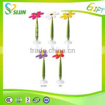 Promotional Rubber Flower Ballpoint Pen Cheap Pen Flowers photo-2