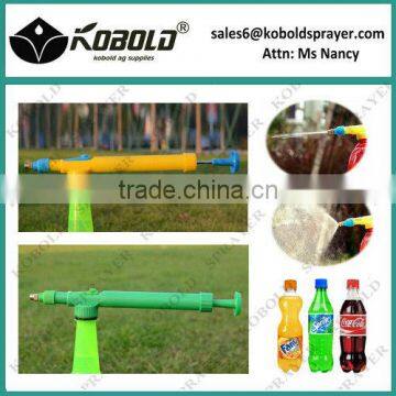 Yellow green color small garden water sprayer with bottle