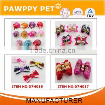 Polka Dot Printed Layer Bows for Cats With Stones photo-4