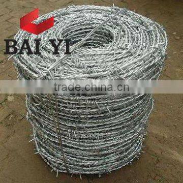 50kg/roll galvanized barbed iron wire ( Direct Factoty )