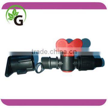 Irrigation plastic mini valve with rubber rings inside