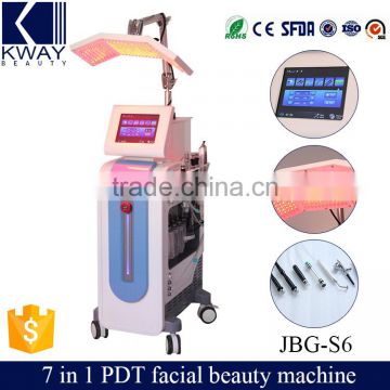 Improve Skin Texture 6 In 1 Multifunctional Colorful PDT Beauty Equipment Crystal Microdermabrasion Water Oxygen Jet Peel Machine Facial Oxygen Machine