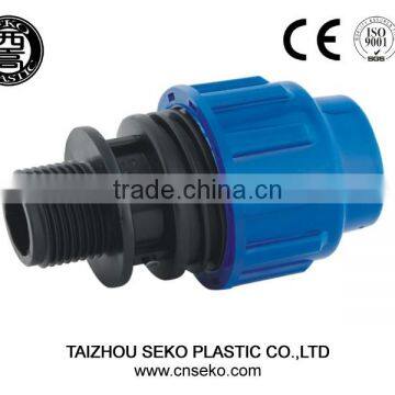 hdpe pp compression fittings/spanish style male threaded adaptor compression adaptor irrigation pipe fittings