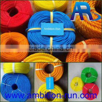 China Wholesale colorful 3 strand pp braided rope