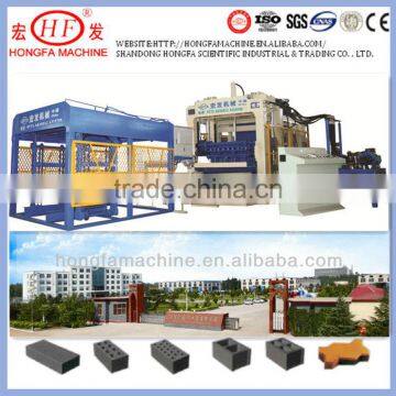 QT10-15 automatic block making machine full automatic hollow blocks production line block factory hongfa