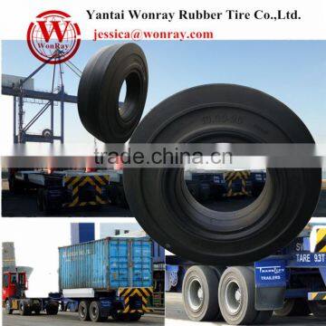 Smooth 10.00-20 Tire - Solid Tire with Rims