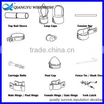 rod metal iron chain link fence/ galvanized chain link fence parts fitting