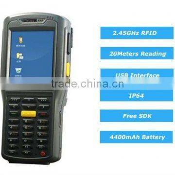 Industrial PDA 2.45GHz Active RFID Handheld Reader