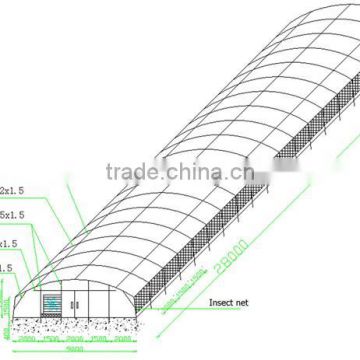 Factory price tunnel greenhouse with pe tunnel greenhouse door