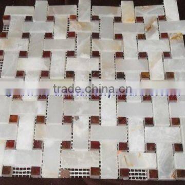 Pure Natural WHITE ONYX MOSAIC TILES COLLECTIONS