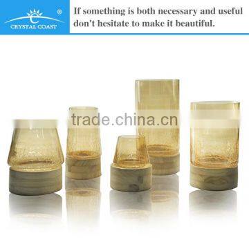 wholesale cheap amber decorative lantern white wood lanterns for candles