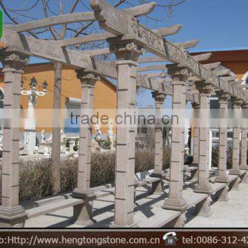 Best Design Natural White Marble Round Stone Gazebo
