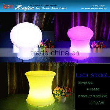 rechargeable illuminated round stool led /colorful lighted led furniture