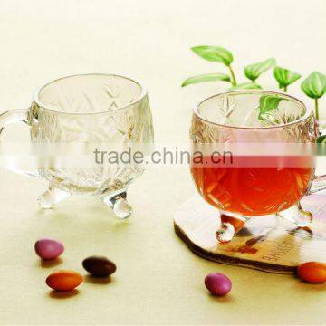 New glass coffee cup/tea cup,manufacturer,footed tea cup