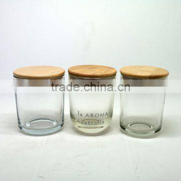 Round bottom clear glass candle jars candle holders wholesale