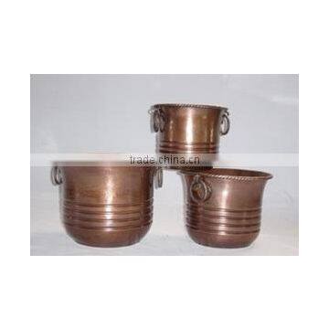 copper bucket set of 3 pcs