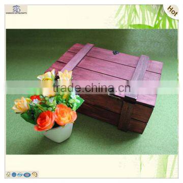 Decoration Unique Large Clasp Plain Wooden Box photo-4