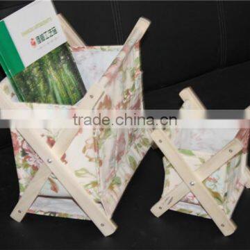 Custom Antique Wooden Magazine Rack With Cloth Wholesale photo-4