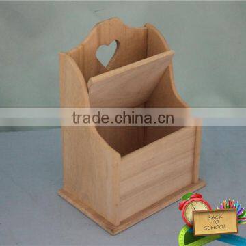 Unfinished Hanging Wooden Unusual Pencil Case With Lid Wholesale photo-2