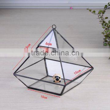 2016 Most Fashionable Clear Glass Prism Air Plant Terrarium / Tabletop Succulent Plants Holder Home Decor Flower Pots photo-2