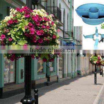 Stackable Plastic Planters for Lamp Post Lamp Pole, Plastic Planters, Flower Pots for Lamp Post