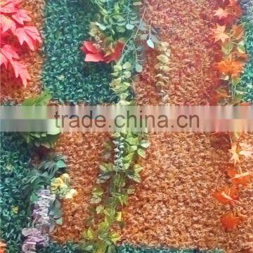 1mx1m New Hotel Decoration Artificial Fire Autum Red With Green Grass Wall EDC1604 03Y07 photo-3