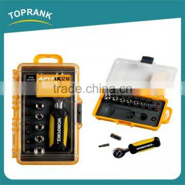 19pcs Driver socket set, small ratchet socket tool set