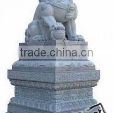 Marble lion sculpture