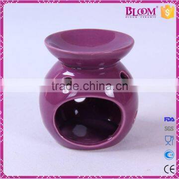 Simple Desgin Purple Ceramic Round Wax Burner photo-2