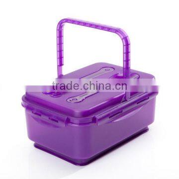 Rectangular Shape Salad Bowl With Carry Handle and Cooling Pack/Salad Bowl to go With Cool Pack photo-2