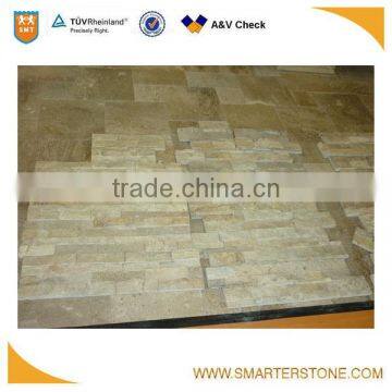 china domestic cut travertine cultural stone for scenic decorating