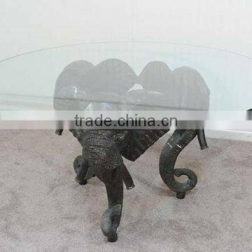 Home Decoration Art Metal Craft Elephant Head Bronze Table photo-2