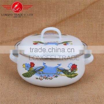 Decal Enamel Drum Shape Cooking Pot / Stockpot/cassrole photo-2