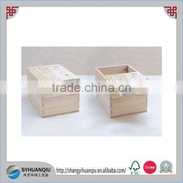 unfinished wood toy box /wooden Box With Sliding Lid