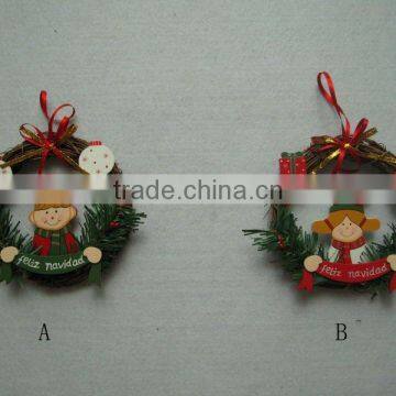 Christmas rattan wreath decoration JA01-W4207