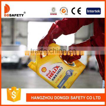 DDSAFETY With 5Years Experience PVC Gloves Red PVC Smooth Finished 100%Cotton Liner photo-3