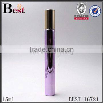 Cosmetics Hot Products Light Purple UV Tube Glass Roll Bottle Essential Oil Perfuem Roll on Bottle With Metal Ball Cost Price photo-2