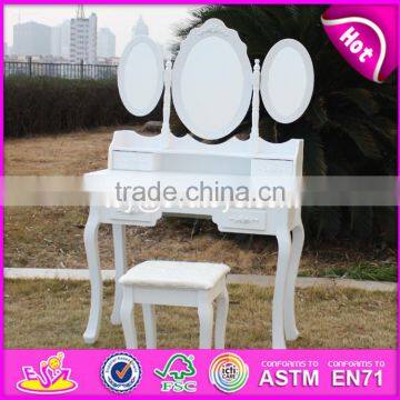 2017 New Design Youth White Folding Wooden Dressing Table W08H076 photo-2