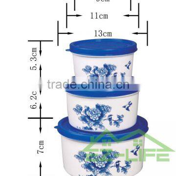 Set of 3 Freezer Crisper Plastic Food Storage Containers photo-2