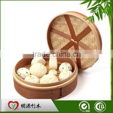 high-quality eco-friendly round bamboo food steamer