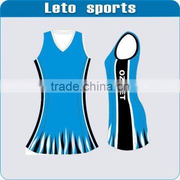 custom sublimated netball uniforms design