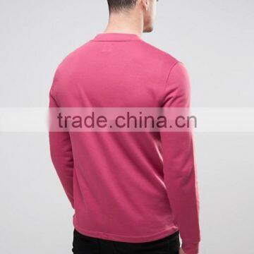 2017 Manufacturer High Quality New Design Durable Baseball Collar 100% Cotton Sweat Pink Casual Men Running Bomber Jacket photo-2