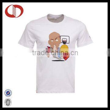 China printed white t shirt for men cotton