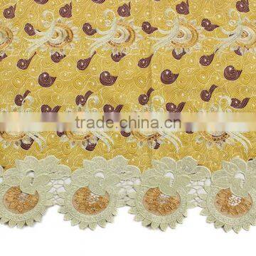 Wax Mix Lace Fabric African Dutch Wax Ankara Wax With Lace For Party BLW012 photo-4