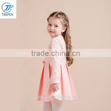 Girl's New Year Party Dress In Stain And Embroidery Fabric 2017 Spring Dress Designs For Girl photo-3