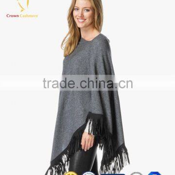 Women Fashion Wool Knitted Poncho Hand Knitted Poncho photo-3