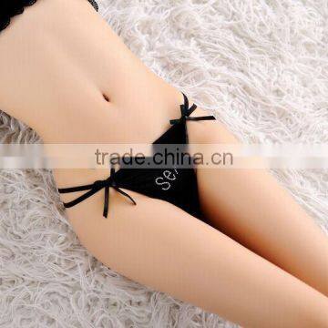 China Factory OEM Sexy Women Lace Solid G-String V-String Underwear Ladies Briefs Lingerie photo-2